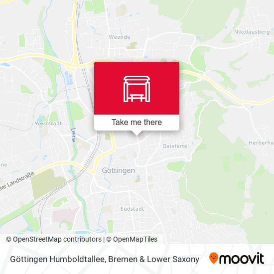 Göttingen Humboldtallee map