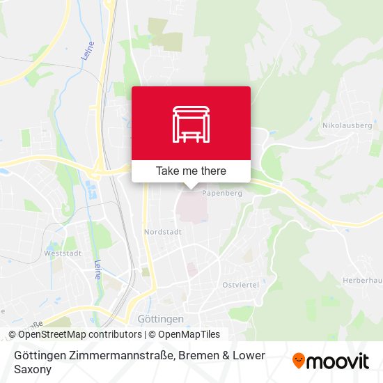 Göttingen Zimmermannstraße map