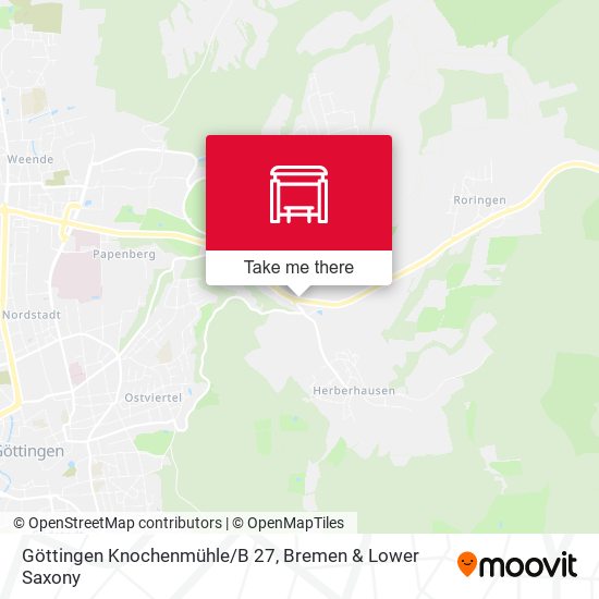 Göttingen Knochenmühle/B 27 map