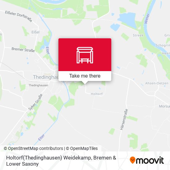 Holtorf(Thedinghausen) Weidekamp map