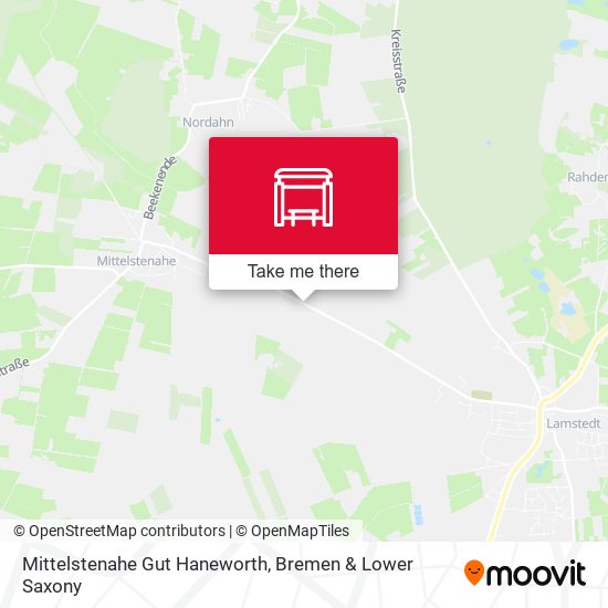 Mittelstenahe Gut Haneworth map