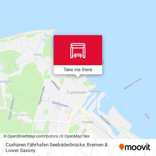 Cuxhaven Fährhafen Seebäderbrücke map