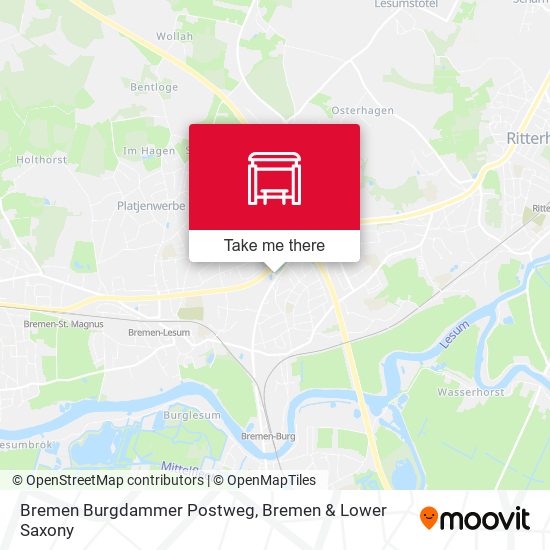 Bremen Burgdammer Postweg map