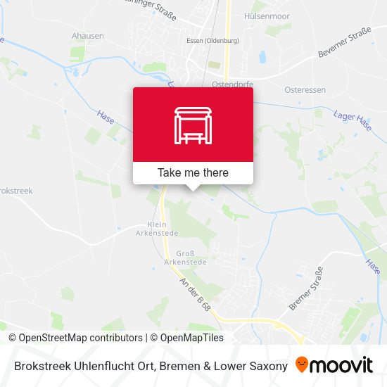 Brokstreek Uhlenflucht Ort map