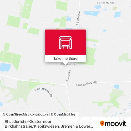 Карта Rhauderfehn-Klostermoor Birkhahnstraße / Kiebitzwiesen