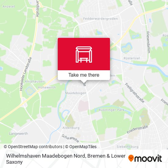 Wilhelmshaven Maadebogen Nord map