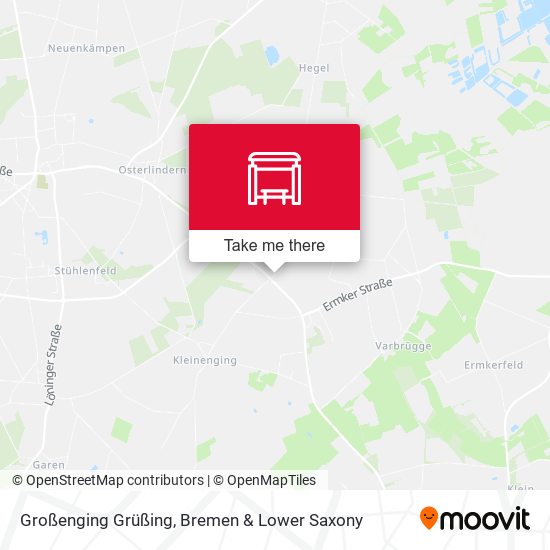 Großenging Grüßing map