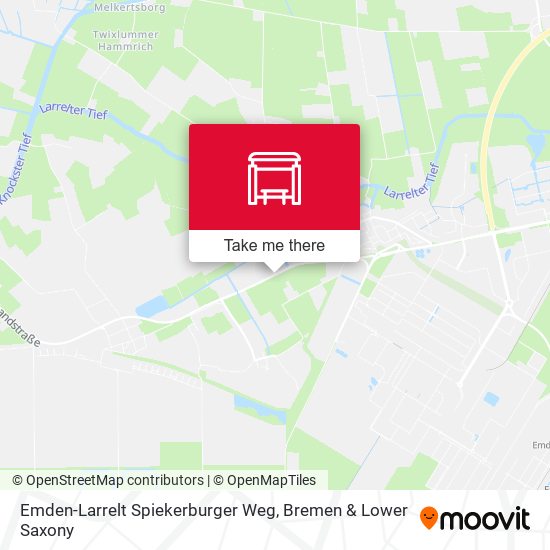 Emden-Larrelt Spiekerburger Weg map