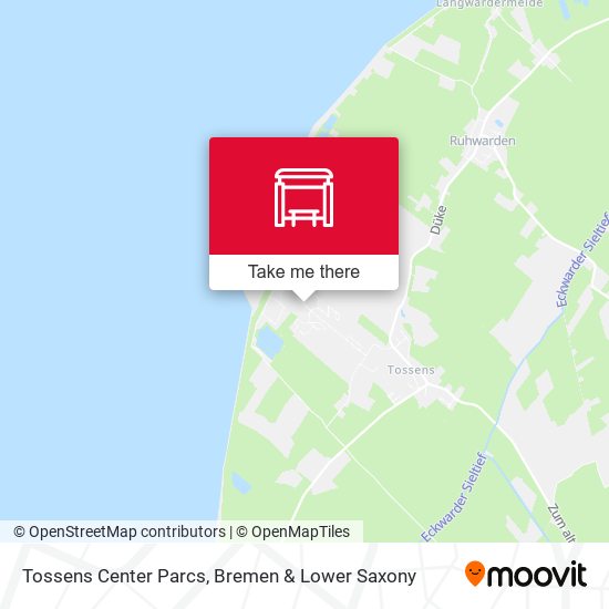 Tossens Center Parcs map
