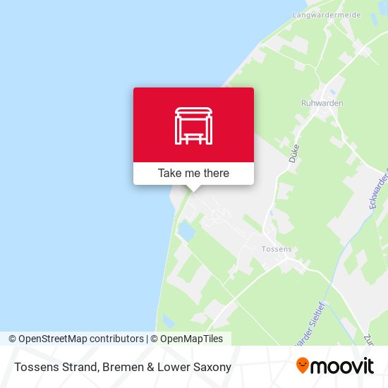 Tossens Strand map