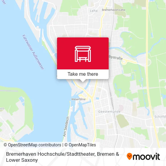 Карта Bremerhaven Hochschule / Stadttheater