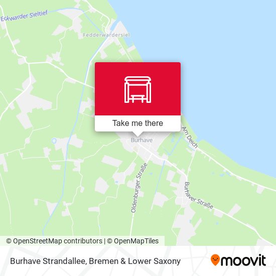 Burhave Strandallee map