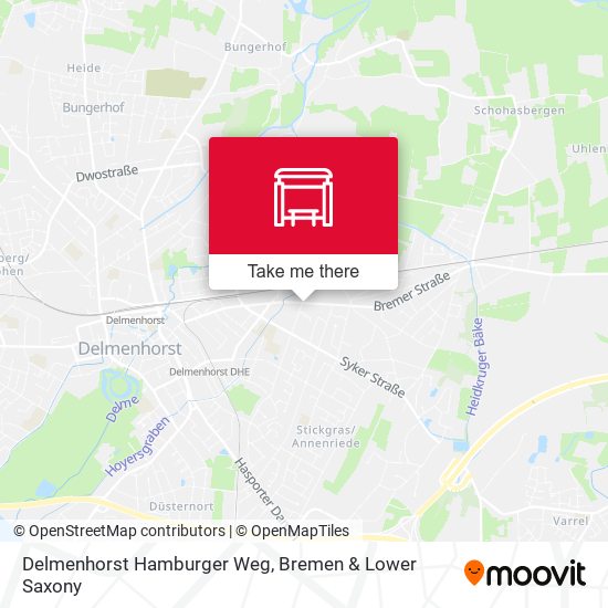 Delmenhorst Hamburger Weg map