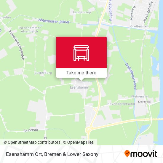 Esenshamm Ort map