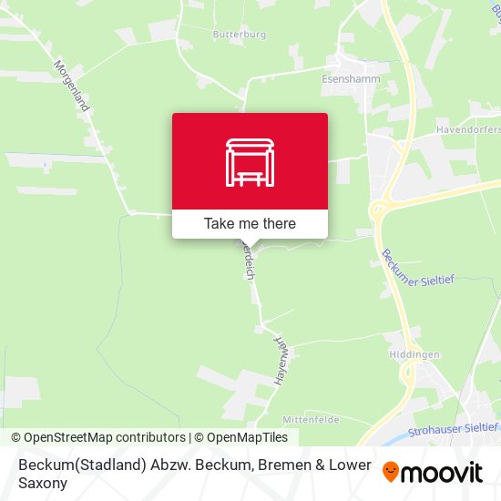 Beckum(Stadland) Abzw. Beckum map