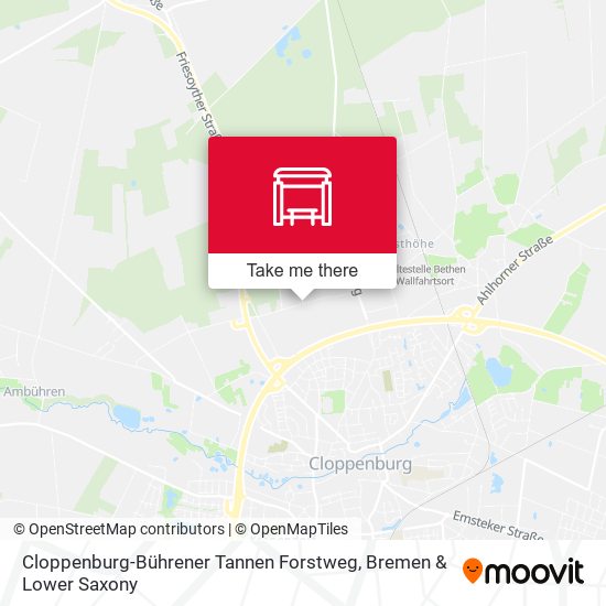 Cloppenburg-Bührener Tannen Forstweg map