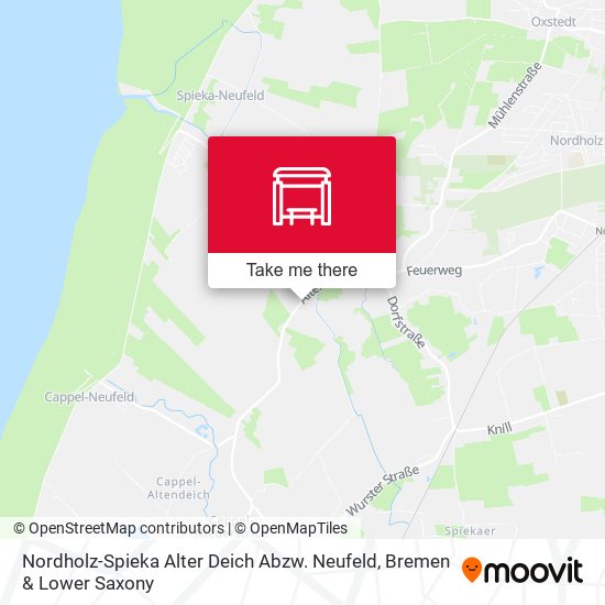 Nordholz-Spieka Alter Deich Abzw. Neufeld map