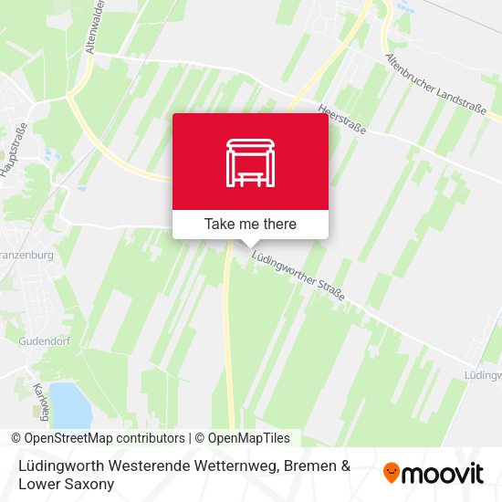 Lüdingworth Westerende Wetternweg map