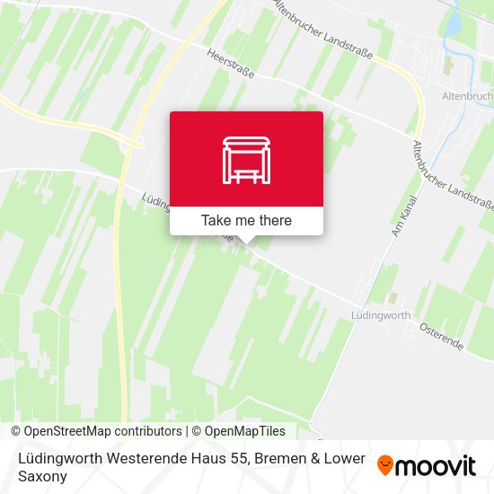 Lüdingworth Westerende Haus 55 map