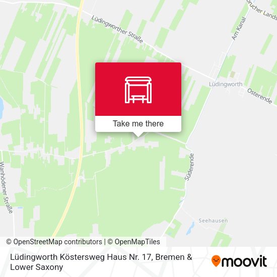 Lüdingworth Köstersweg Haus Nr. 17 map