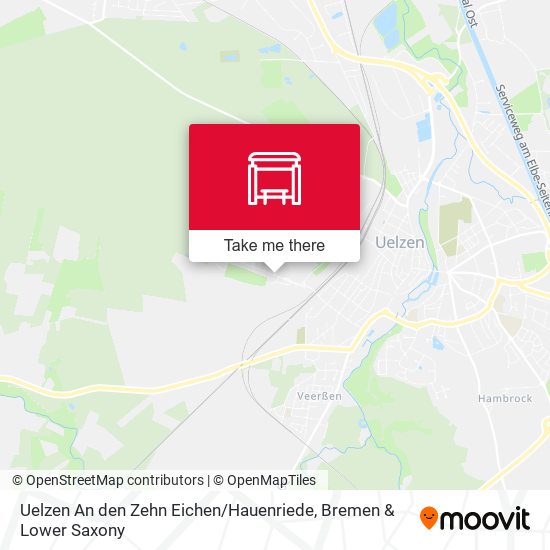 Uelzen An den Zehn Eichen / Hauenriede map