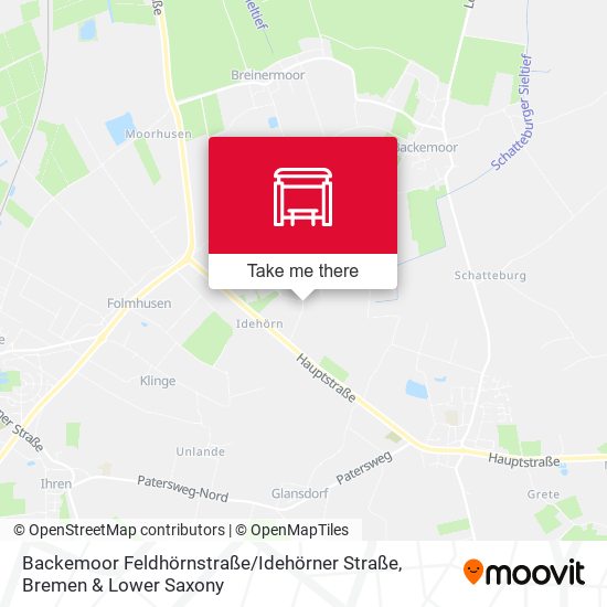 Backemoor Feldhörnstraße / Idehörner Straße map