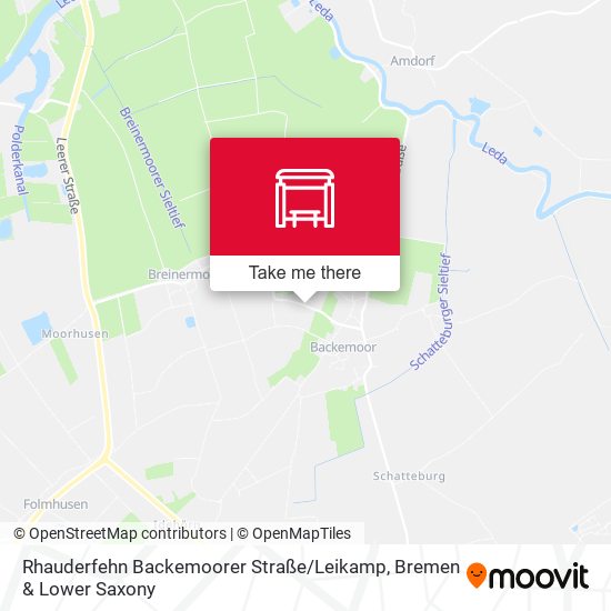 Rhauderfehn Backemoorer Straße / Leikamp map