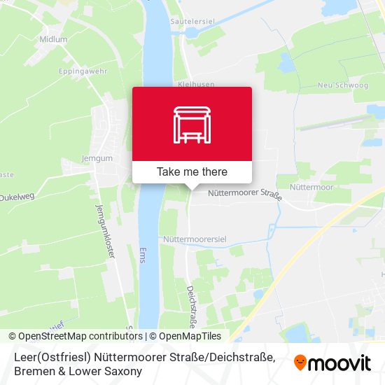 Leer(Ostfriesl) Nüttermoorer Straße / Deichstraße map
