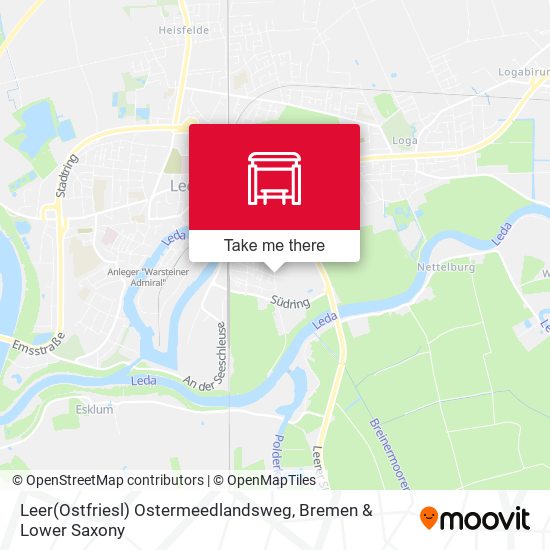 Leer(Ostfriesl) Ostermeedlandsweg map