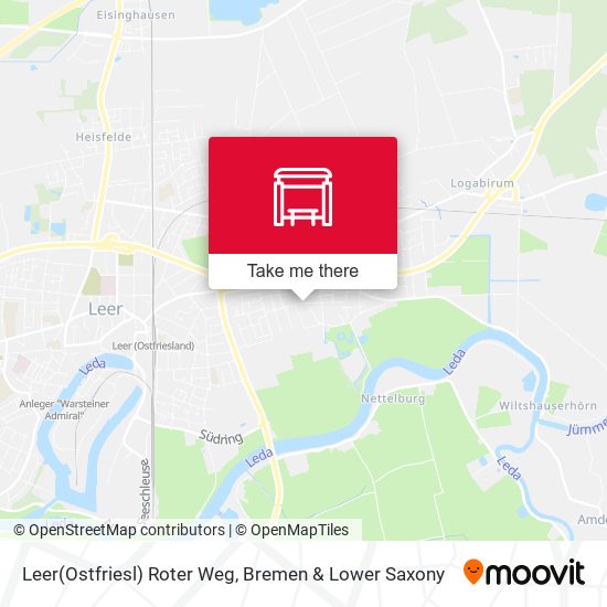 Leer(Ostfriesl) Roter Weg map