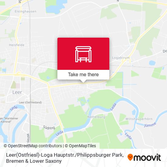 Leer(Ostfriesl)-Loga Hauptstr. / Philippsburger Park map