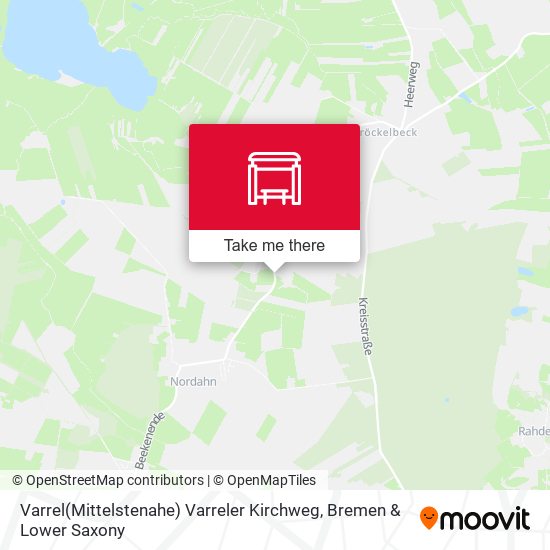 Varrel(Mittelstenahe) Varreler Kirchweg map