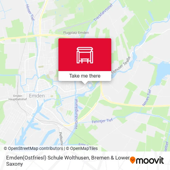 Карта Emden(Ostfriesl) Schule Wolthusen