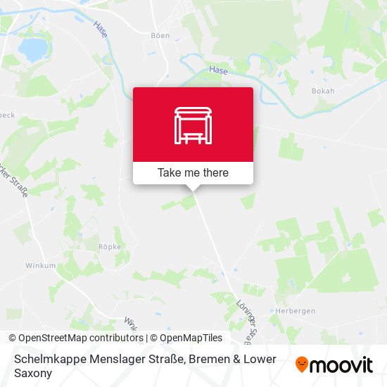 Schelmkappe Menslager Straße map