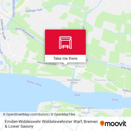Emden-Widdeswehr Widdelswehrster Warf map