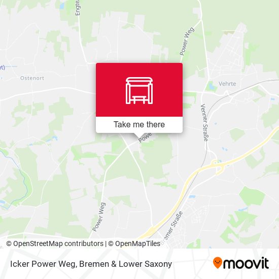 Icker Power Weg map