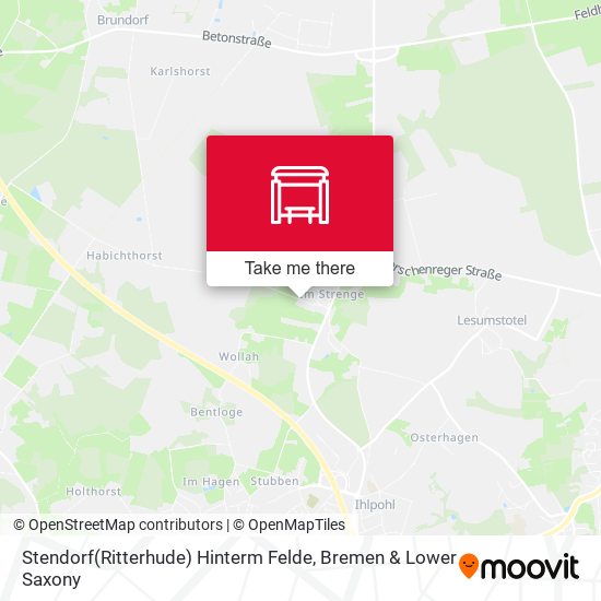 Stendorf(Ritterhude) Hinterm Felde map