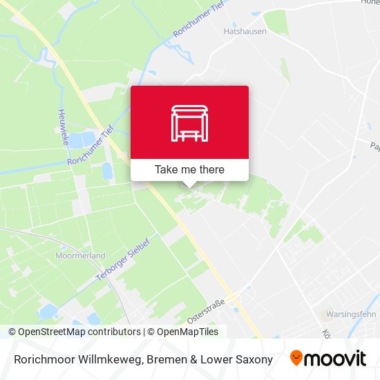 Rorichmoor Willmkeweg map