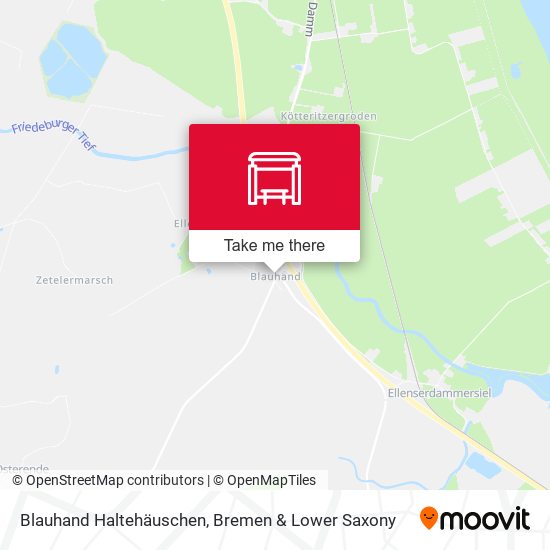Blauhand Haltehäuschen map