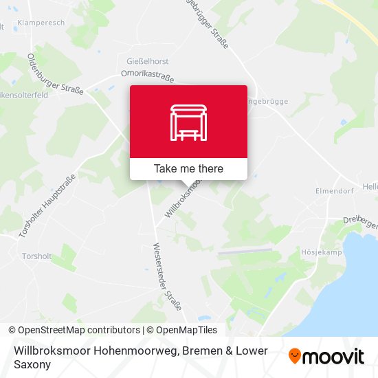 Willbroksmoor Hohenmoorweg map