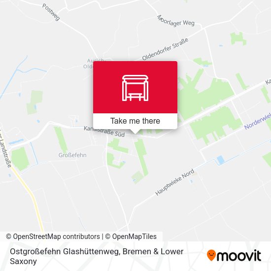Ostgroßefehn Glashüttenweg map