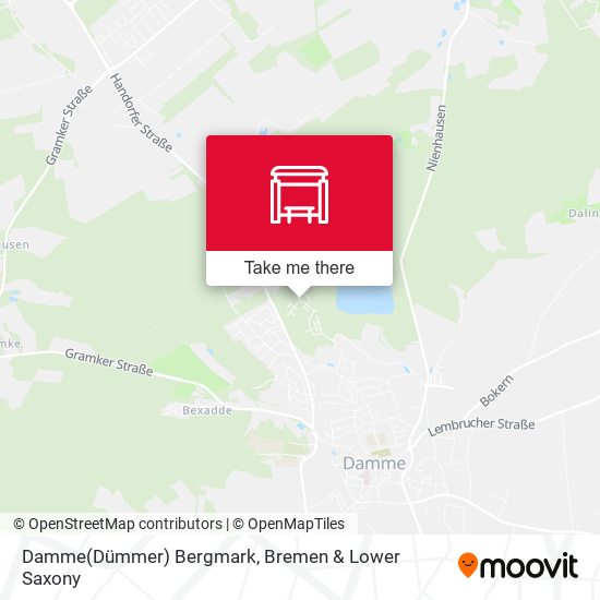 Damme(Dümmer) Bergmark map