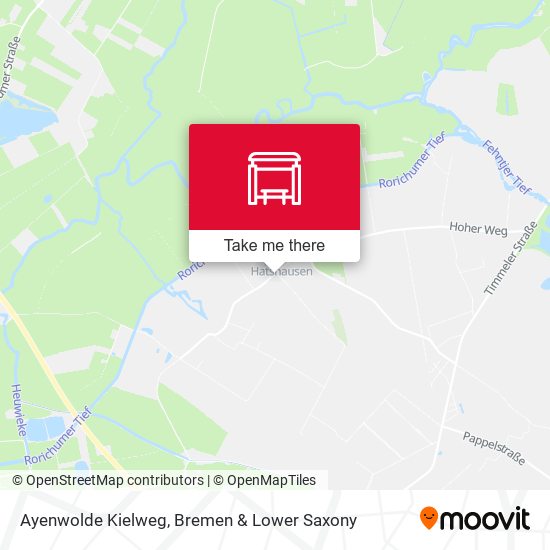 Ayenwolde Kielweg map