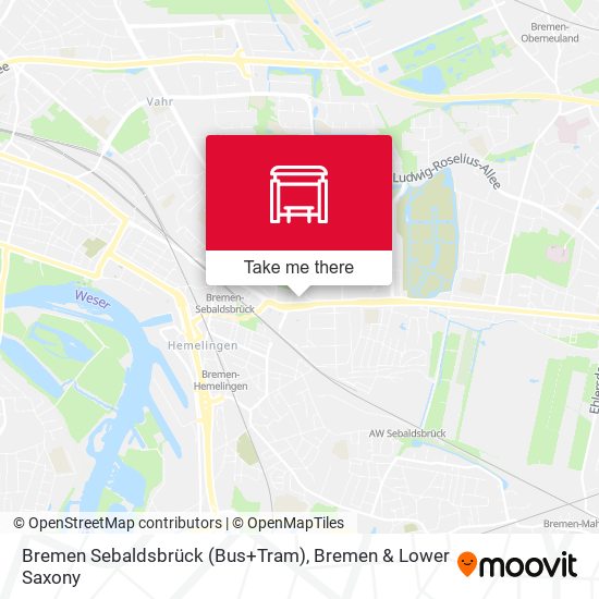 Bremen Sebaldsbrück (Bus+Tram) map