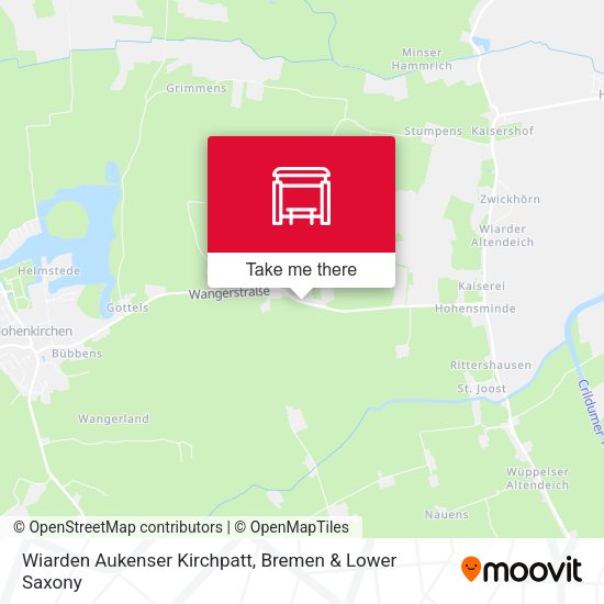 Wiarden Aukenser Kirchpatt map
