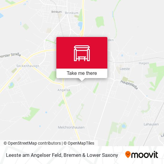 Leeste am Angelser Feld map