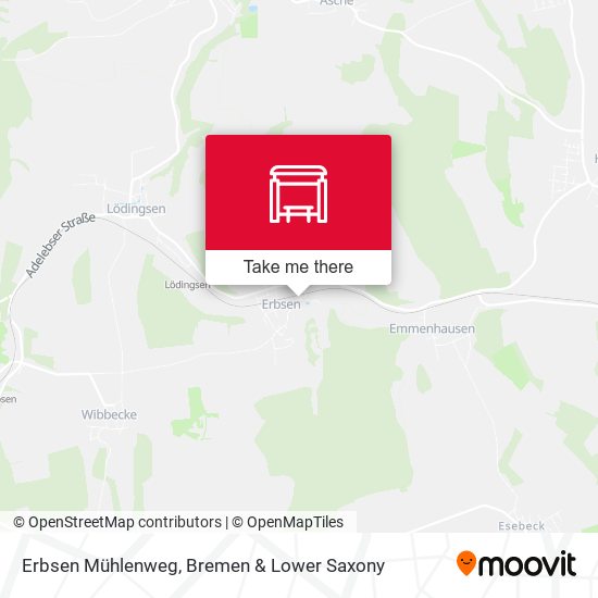 Erbsen Mühlenweg map