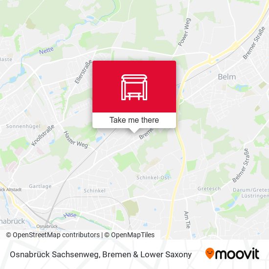 Osnabrück Sachsenweg map