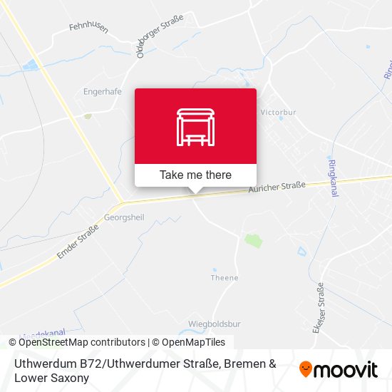 Uthwerdum B72 / Uthwerdumer Straße map