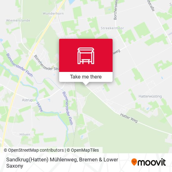 Sandkrug(Hatten) Mühlenweg map